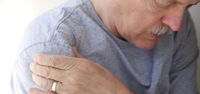 shoulder pain in a senior man