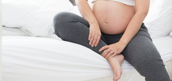 Pregnant women with cramp in leg