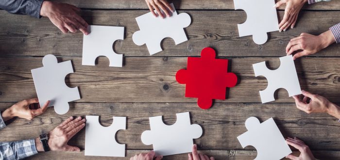 Teamwork meeting concept